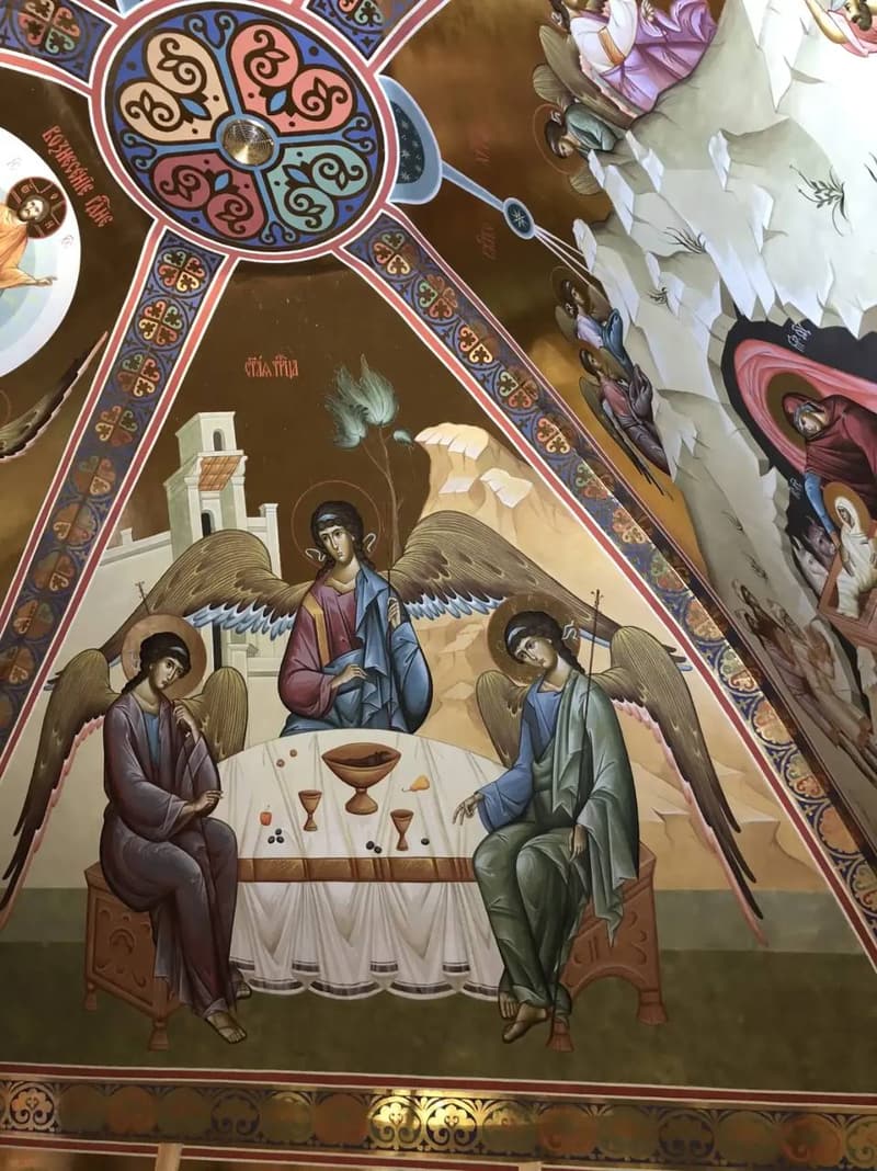 Church murals. Murals of the Church of Saint John the Warrior, Kovrov, Vladimir Region